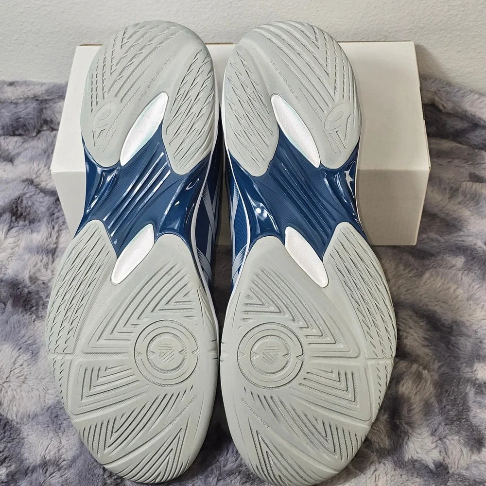 Asics‎ Gel-Rocket 12 Blue/ gray Indoor Court volleyball Sneakers Mens SZ 15